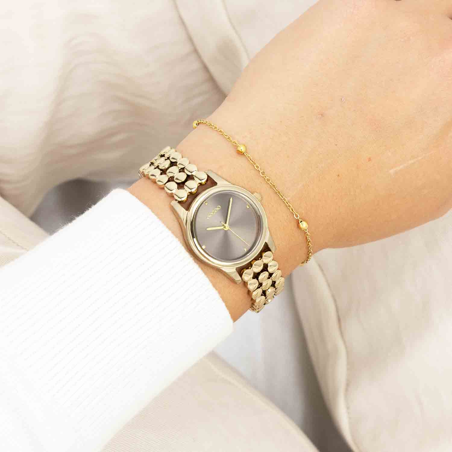 OOZOO Timepieces Gold Metallic Bracelet C11632